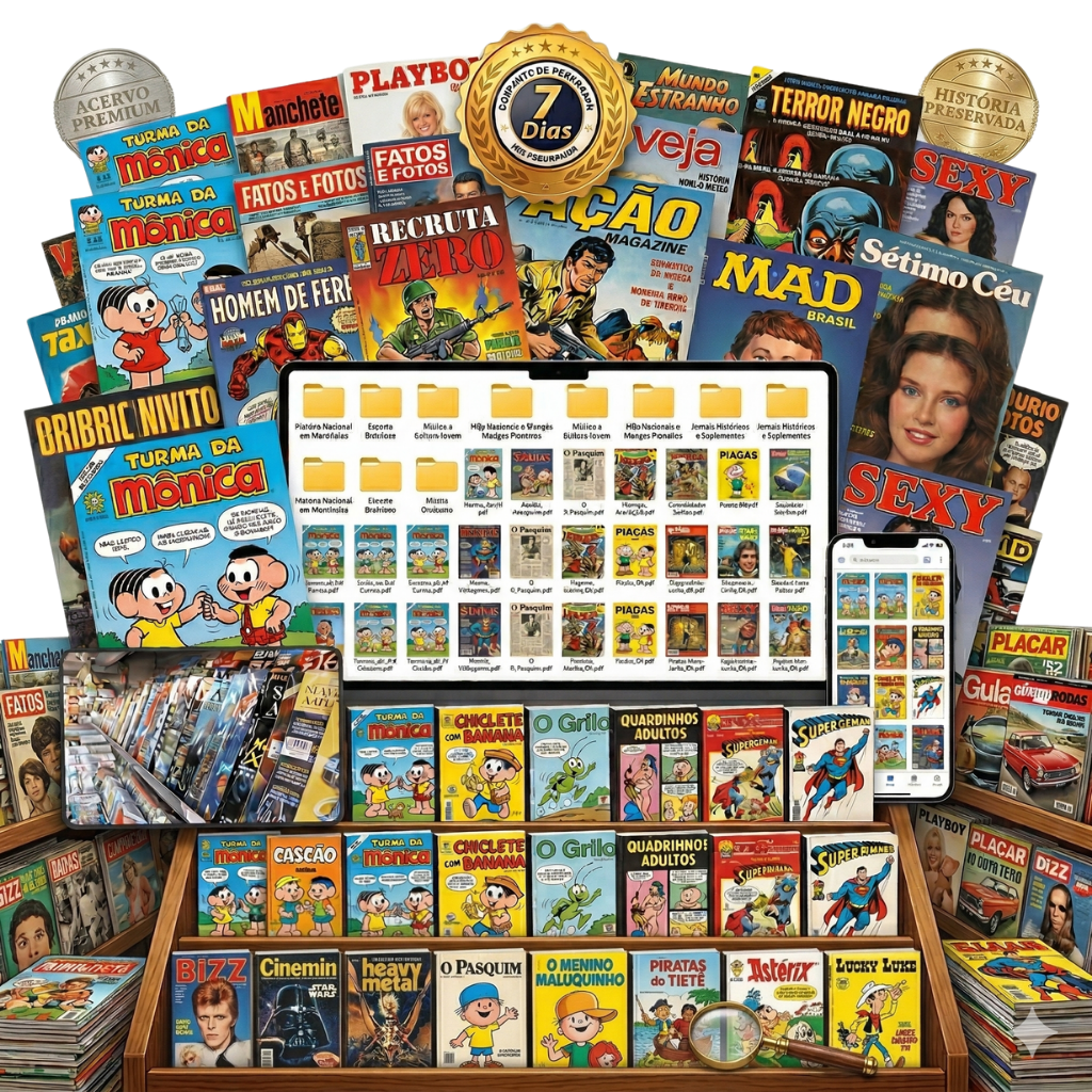 Pack retrô com revistas clássicas